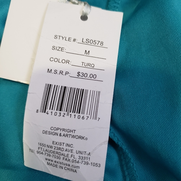 Exist USA turquoise lace shorts w ribbon tie waist size Medium - Picture 8 of 11